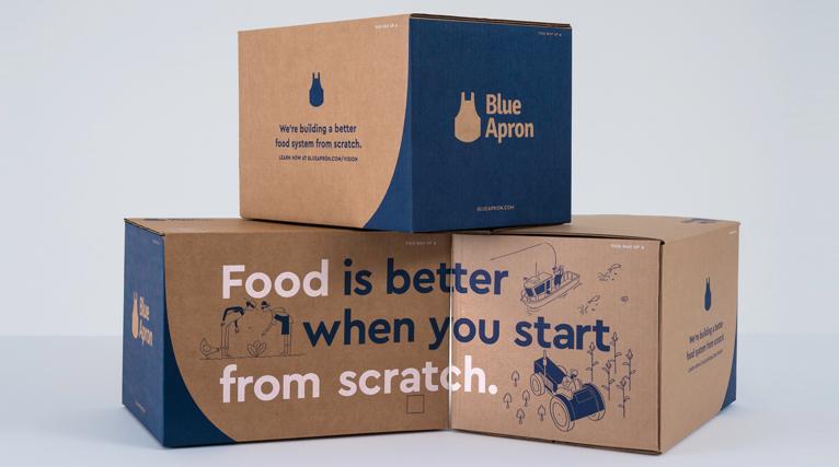 The package of Blue Apron