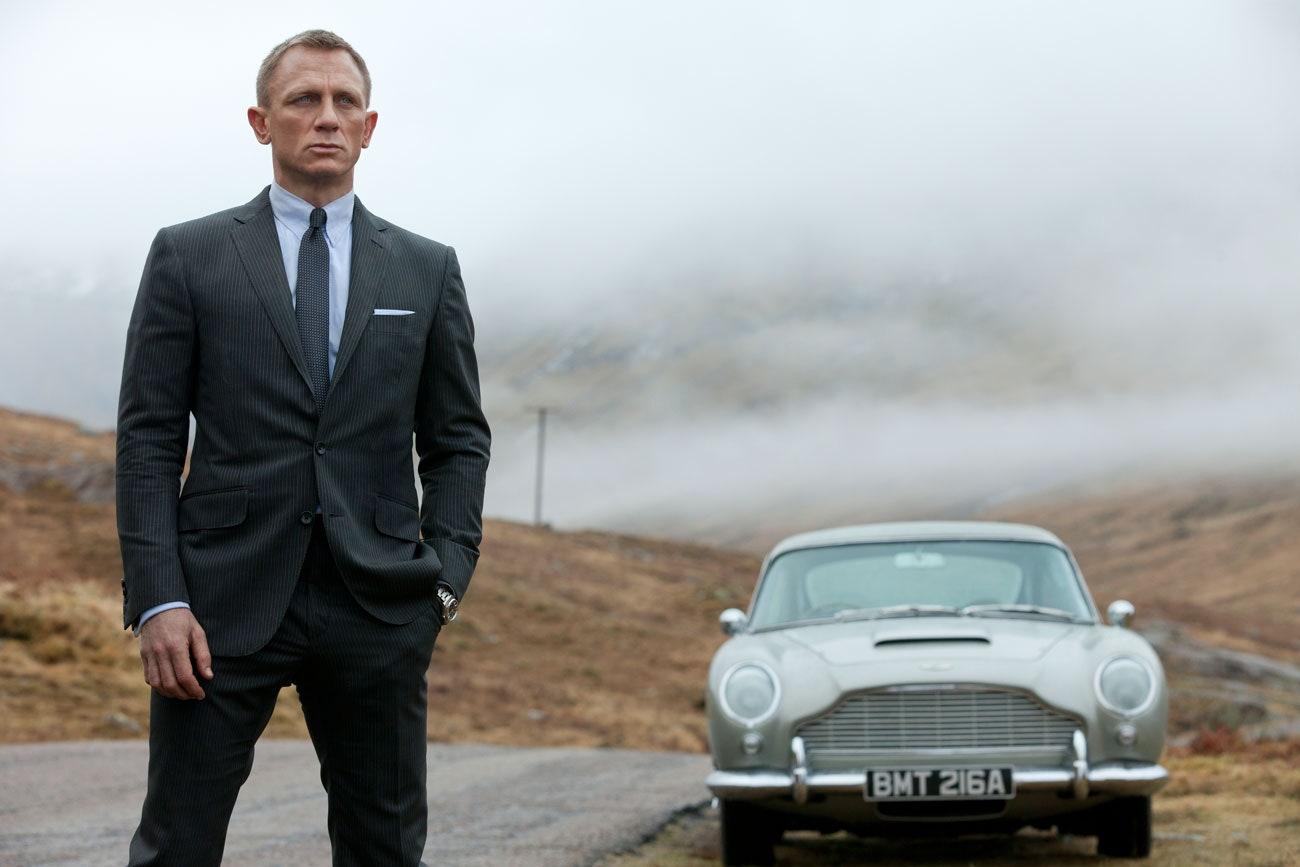 James Bond and Aston Martin DB5 with Auto Brand Positioning