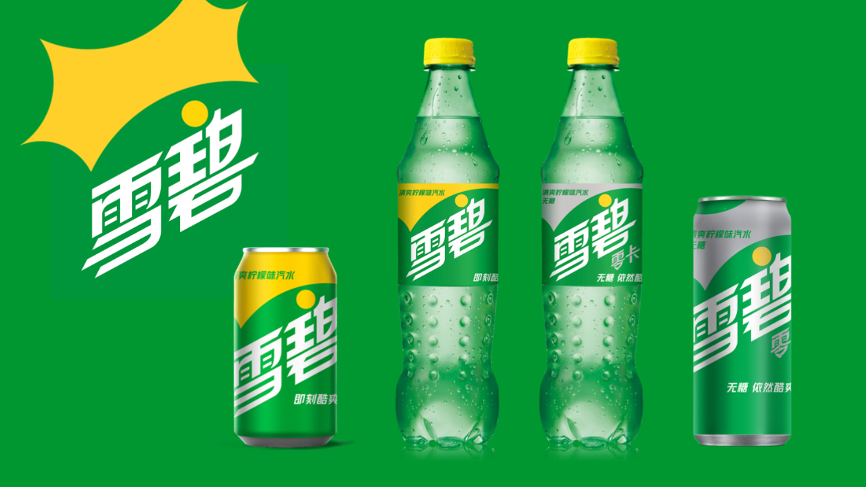 Different products showing Sprite beverage packaging design