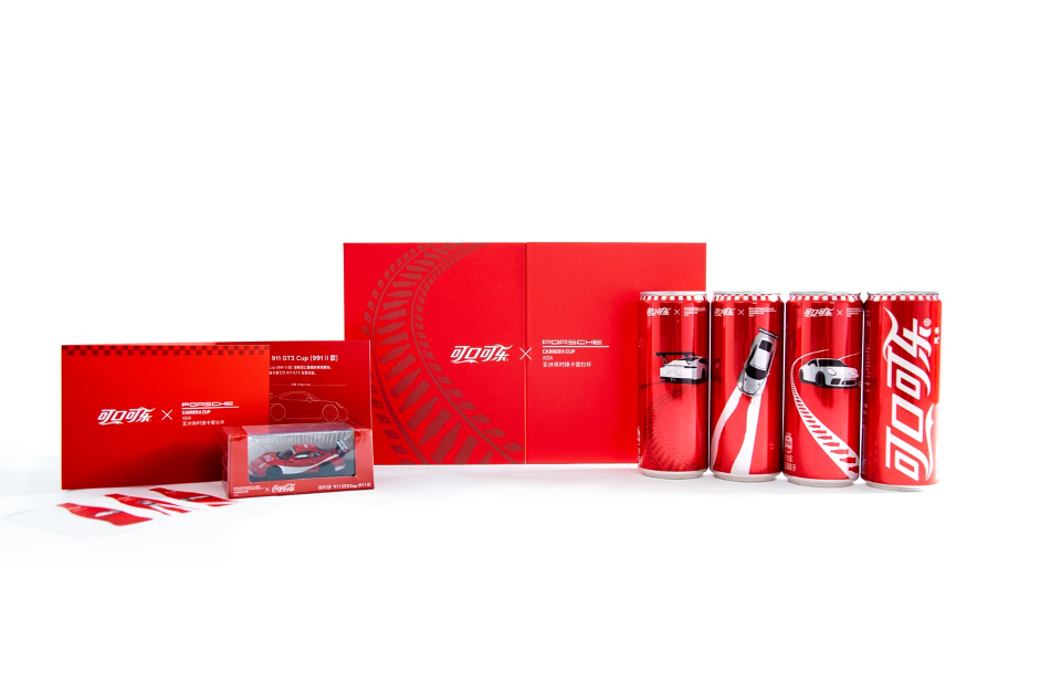 Co-branding packaging design: Coke x Porsche