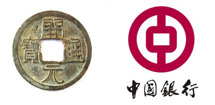 Traditional Chinese Coin & Bank of China Logo Design